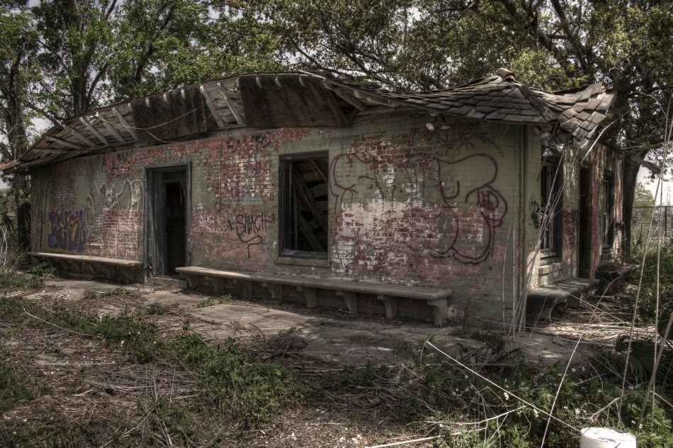 An abandoned structure in City Park, New Orleans, LA.