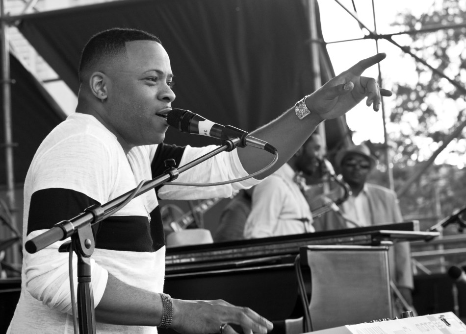 Davell Crawford performing at French Quarter Fest in New Orleans, LA on April 13, 2013