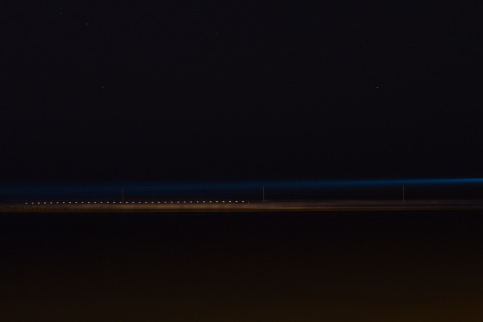 A night photograph of the ocean with a surreal quality. Photo by Braden Piper bgpiperphotography.com